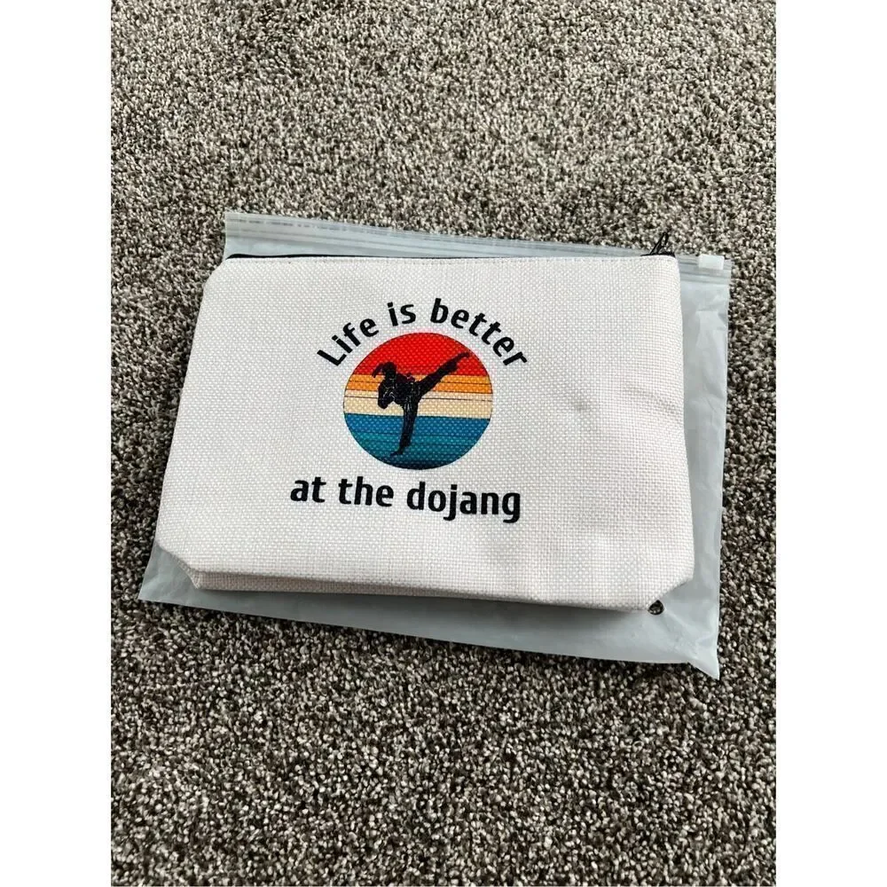 NEW Life is better at the dojang makeup bag